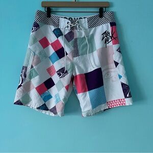 ZOO YORK Graphic Art Board Swim Skate Short 32 Rebellion Sport Park Streetwear